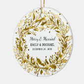 Goldene Kleider Gastgeschenk Hochzeit Keramik Ornament (Links)