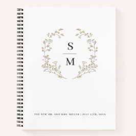 Goldene Kleider Moderne Elegante Hochzeitsplanung Notizblock