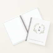 Goldene Kleider Moderne Elegante Hochzeitsplanung Notizblock (Innenseite)