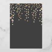 Goldene Kleidung Brautparty Einladung (Rückseite)