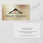 Goldene Kleidung Schaden Seamstress Schneiderwechs Visitenkarte (Vorne/Hinten)