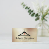 Goldene Kleidung Schaden Seamstress Schneiderwechs Visitenkarte (Stehend Vorderseite)