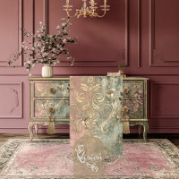Goldene Kolibris Gilde Damask Patina