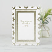 Goldene Kolonialpoesie-Hochzeits-Einladung Einladung (Stehend Vorderseite)