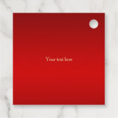 Goldene Konfetti am roten 75. Geburtstag Geschenkanhänger (Rückseite)