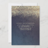 Goldene Konfetti-Ober-Tiara-Einladung Einladung (Rückseite)