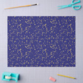 Goldene Konfetti-Punkte in Mitternachtsblau Seidenpapier (Basteln)