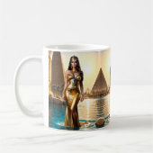 Goldene Königin des Nils Kaffeetasse (Links)