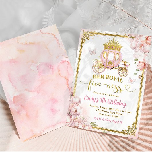 Goldene Königliche Feierlichkeit - Geburtstag der Einladung