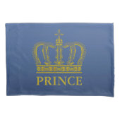 Goldene königliche Krone + Ihr backgr. u. Ideen Kissenbezug (Vorderseite-Links)