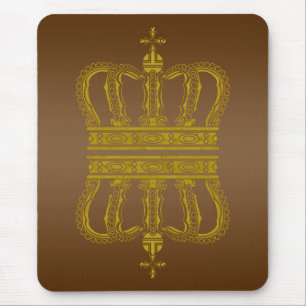 Goldene königliche Krone + Ihr backgr. u. Ideen Mousepad