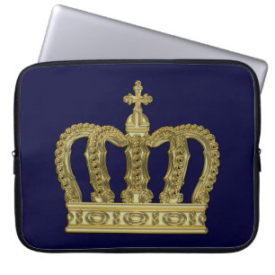 Goldene königliche Krone II + Ihr backgr. u. Idee Laptopschutzhülle