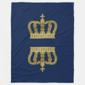 Goldene königliche Krone II + Ihr backgr. u. Ideen Fleecedecke (Vorderseite)