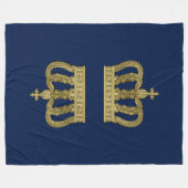 Goldene königliche Krone II + Ihr backgr. u. Ideen Fleecedecke (Vorderseite (Horizontal))