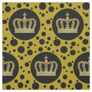 Goldene königliche Krone II u. Punkte + Ihr Stoff