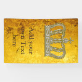 Goldene königliche Krone III + Ihr backgr. u. Banner (Horizontal)