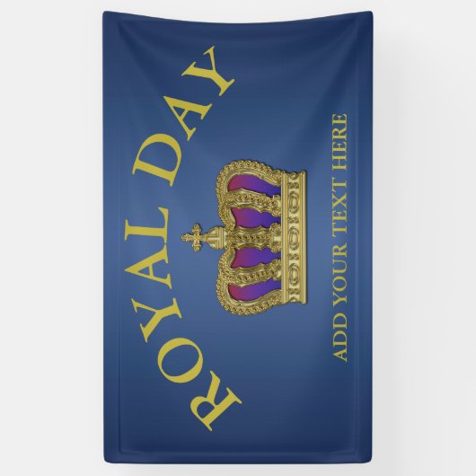 Goldene königliche Krone IV + Ihr backgr. u. Ideen Banner (Vertikal)