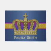 Goldene königliche Krone IV + Ihr backgr. u. Ideen Fußmatte (Vorderseite)