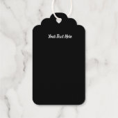 Goldene Kontur Illustration Abstrakt Lizard auf Le Geschenkanhänger (Rückseite)