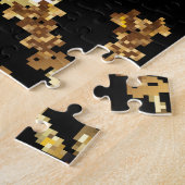 Goldene Kontur: orientalisches Blumendekor Puzzle (Seite)