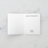 Goldene Kontur Weihnachtskarte des Weihnachtsmanns Karte (Innenseite)