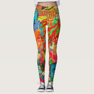 Goldene Korallen Sommer Tropischer Ozean Fisch Aqu Leggings