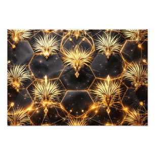 Goldene kosmische Geometrie Fotodruck