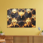 Goldene kosmische Geometrie Leinwanddruck (Insitu (Wohnzimmer))