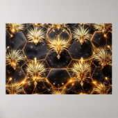 Goldene kosmische Geometrie Poster (Vorne)