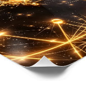 Goldene kosmische Geometrie Poster (Ecke)