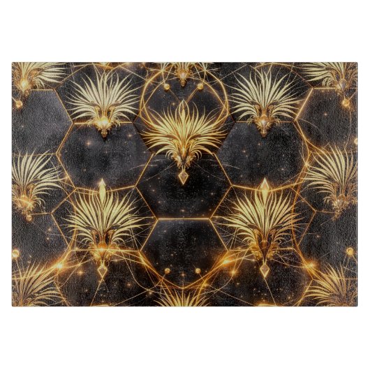 Goldene kosmische Geometrie Schneidebrett (Vorderseite)
