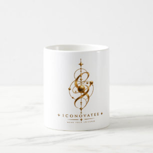 Goldene Kosmische Umlaufbahn Himmelsymbol Kaffeetasse