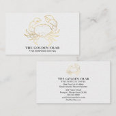 *~* goldene Krabben-feines Speisen durch das Visitenkarte (Vorne/Hinten)