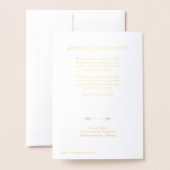 Goldene Kräne Elegantes Beerdigungsprogramm Folienkarte (Rückseite mit Umschlag)