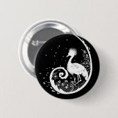Goldene Kranich-Silhouette Button (Vorne & Hinten)