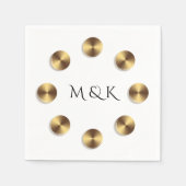 Goldene Kreise - Design. Monogramm. Serviette (Vorderseite)