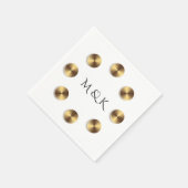Goldene Kreise - Design. Monogramm. Serviette (Ecke)