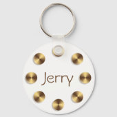 Goldene Kreise - Design. Name. Schlüsselanhänger (Vorderseite)