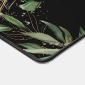 Goldene Kreise Eukalyptus Black Schreibtischunterlage (Ecke)