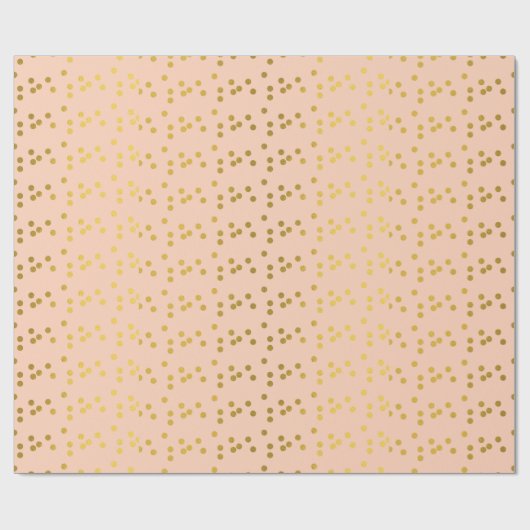 Goldene Kreise Gemustert Geschenkpapier (Flach)