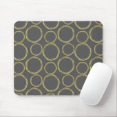 Goldene Kreise & Grau Moderne Trends Mousepad (Mit Mouse)