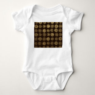 Goldene Kreise: Handgezeichnetes Muster Baby Strampler