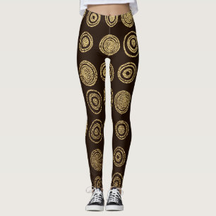 Goldene Kreise: Handgezeichnetes Muster Leggings
