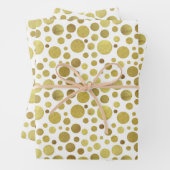 Goldene Kreise in Weiß Geschenkpapier Set (Beispiel)