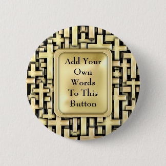 Goldene Kreuze Button