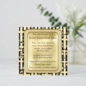 Goldene Kreuze Einladung (Stehend Vorderseite)