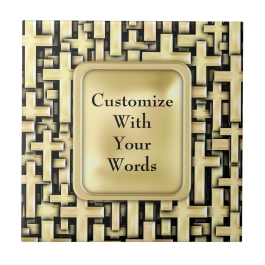 Goldene Kreuze Fliese (Vorderseite)