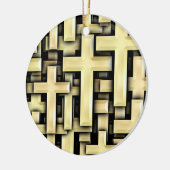 Goldene Kreuze Keramik Ornament (Links)