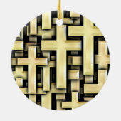 Goldene Kreuze Keramik Ornament (Hinten)