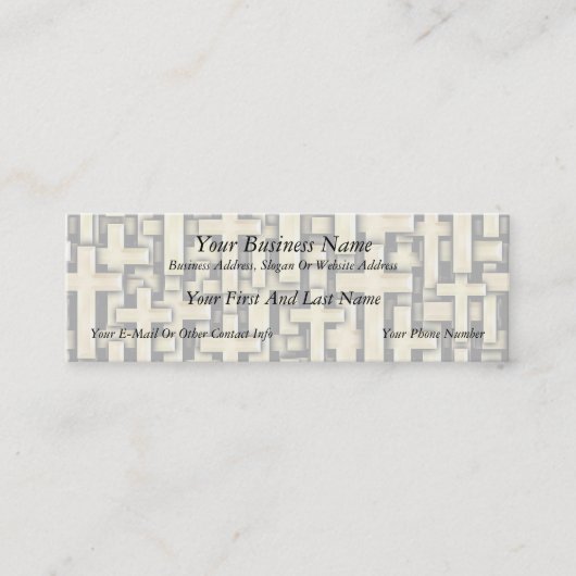 Goldene Kreuze Mini Visitenkarte (Vorderseite)